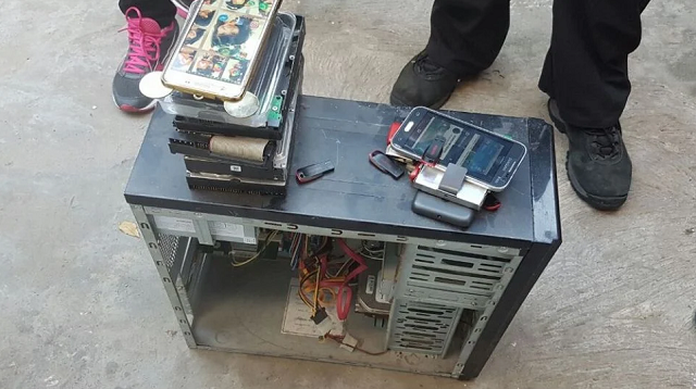 Material apreendido no Piauí coom estuprador virtual (Foto: Divulgação/Polícia Civil)