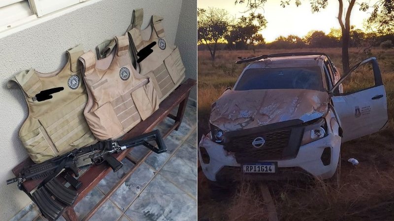 Policiais estavam de folga e teria sido cedidos ao TJ-BA para levar o juíz em Formosa do Rio Preto - Reprodução - Redes Sociais
