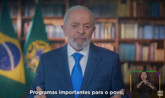 Lula durante pronunciamento (Foto: Reprodução)