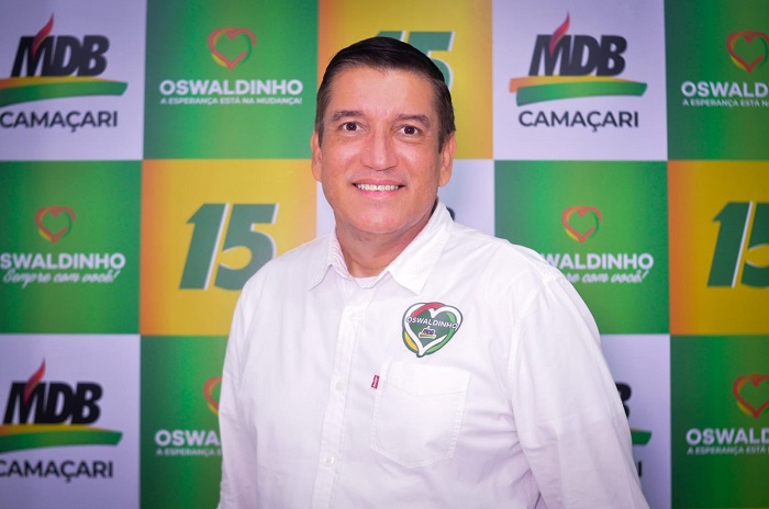 Oswaldinho Marcolino (MDB), candidato a prefeito de Camaçari - Divulgação