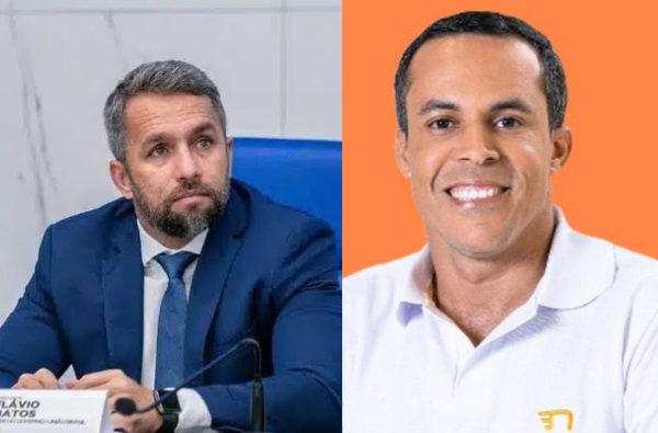 Os candidatos Flávio Matos (União) e Cleiton Pereira (Novo) - Divulgação