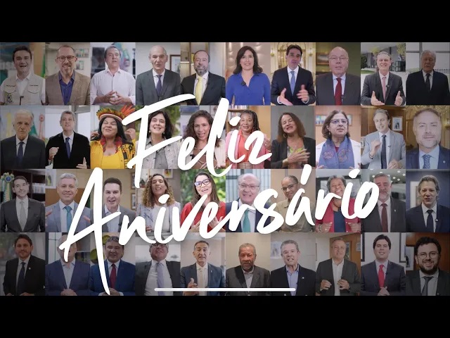 Ministros desejam vida longa ao presidente Lula - Foto print do vídeo