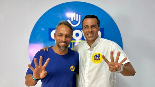 Flávio e Cleiton foram adversários no 1° turno (Foto: Reprodução/Instagram)