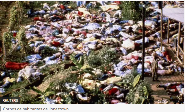 Mais de 900 pessoas morreram em um suicídio coletivo que é considerado o maior da história mundial (Foto: Reprodução)