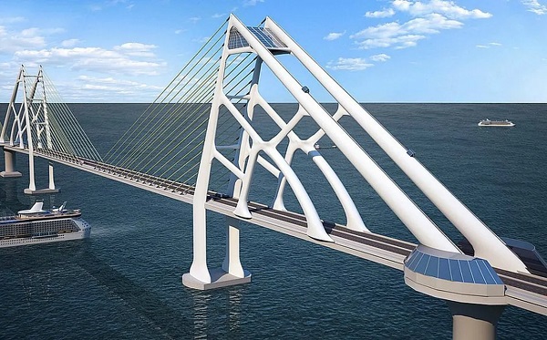Ponte Salvador-Itaparica foi inicialmente contratada por R$ 7 bilhões, mas deve ter incremento em termo aditivo - Foto: Divulgação