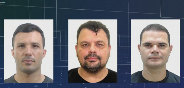 William de Barros Noia, Kleber Nascimento Freitas e Paulo Rodolpho Lima Nascimento (Foto: JN/Arquivo)