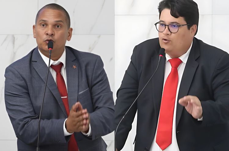 Os vereadores petistas Dentinho do Sindicato e Tagner Cerqueira - Fotomontagem CFF/Divulgação