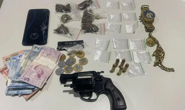 Ação ocorreu após o suspeito tentar fugir ao perceber a aproximação da viatura (Foto: Divulgação)