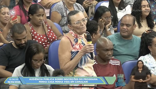 Inscrita questionando a atitude do governo, sobre o cancelamento das inscrições - Foto: Câmara Inscrita questionando a atitude do governo, sobre o cancelamento das inscrições - Foto: Câmara