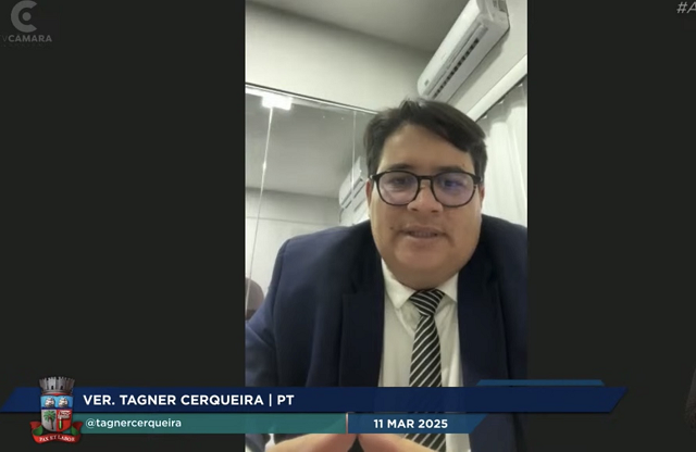 Vereador líder de governo, Tagner Cerqueira (Foto: Print/Redação CFF)