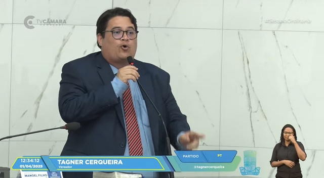 Vereador e líder de governo, Tagner Cerqueira (PT) (Foto: Print/Redação)