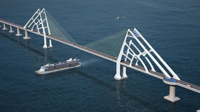 Ilustração Ponte Salvador-Itaparica (Foto: GOVBA/Divulgação)