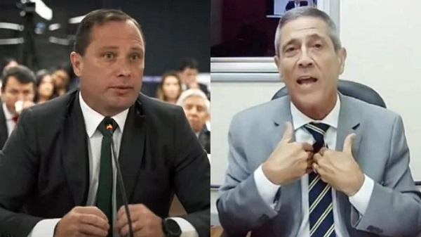 O tenente-coronel Mauro Cesar Barbosa Cid e o general Walter Braga Netto. Créditos: TV Justiça/Reprodução