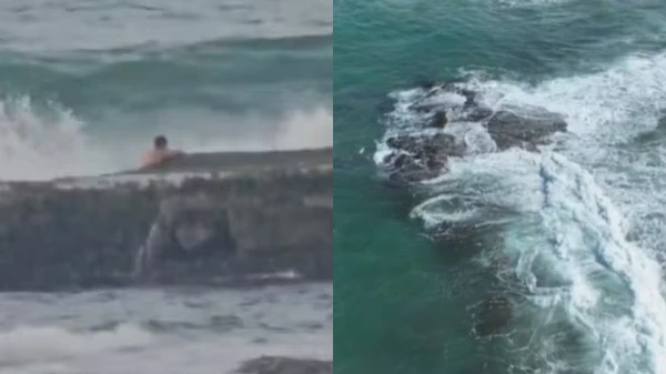 Homem desaparece em praia de Jauá (Foto: Reprodução/Redes sociais/TV Bahia) Homem desaparece em praia de Jauá (Foto: Reprodução/Redes sociais/TV Bahia)