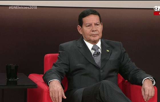 Candidato a vice-presidente na chapa de Jair Bolsonaro (PSL), general Hamilton Mourão (PRTB) (Foto: Reprodução)