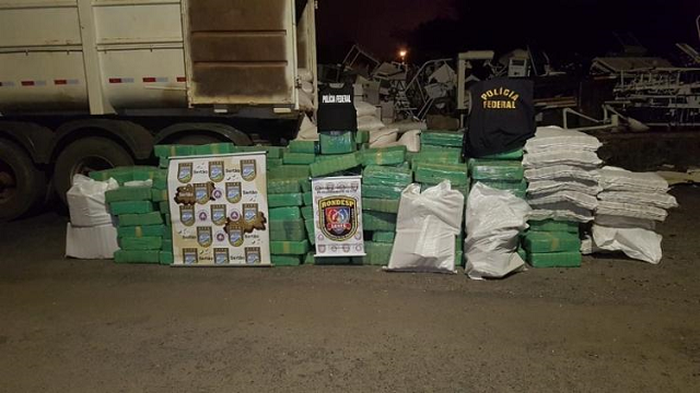 O motorista, preso em flagrante, afirmou que a maconha seria entregue a um traficante em Feira (Foto: Divulgação | SSP) O motorista, preso em flagrante, afirmou que a maconha seria entregue a um traficante em Feira (Foto: Divulgação | SSP)
