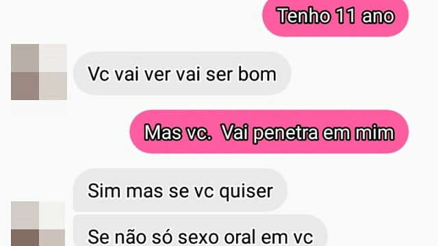 Mãe e a tia da criança se passaram pela vítima e agendaram um encontro com o suspeito, de 19 anos (Foto: Reprodução) Mãe e a tia da criança se passaram pela vítima e agendaram um encontro com o suspeito, de 19 anos (Foto: Reprodução)