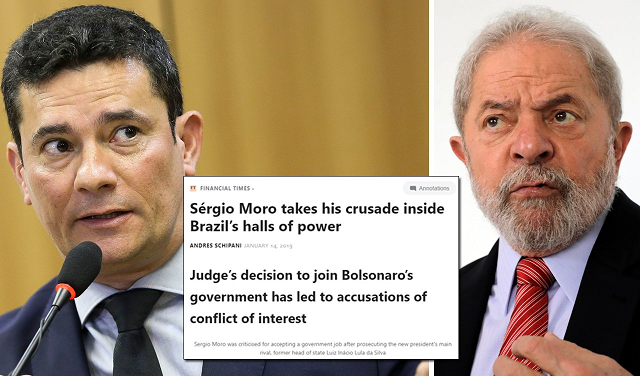 A reportagem inclui declarações de Moro e ressalta que não será fácil para o ex-chefe da Operação Lava Jato atuar como ministro da Justiça e Segurança no governo de direita de Jair Bolsonaro (Foto: Reprodução) A reportagem inclui declarações de Moro e ressalta que não será fácil para o ex-chefe da Operação Lava Jato atuar como ministro da Justiça e Segurança no governo de direita de Jair Bolsonaro (Foto: Reprodução)