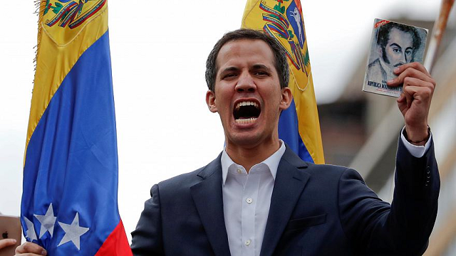 Juan Guaidó em discurso na Venezuela (Foto: Reprodução) Juan Guaidó em discurso na Venezuela (Foto: Reprodução)