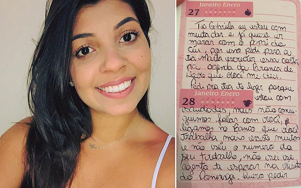 Em uma história de companheirismo e empatia, a pequena Júlia, de apenas 8 anos, deixou uma carta para sua melhor amiga, a voluntária e bacharel em direito, Gabriella Pereira, de 23 anos (Foto: Reprodução) Em uma história de companheirismo e empatia, a pequena Júlia, de apenas 8 anos, deixou uma carta para sua melhor amiga, a voluntária e bacharel em direito, Gabriella Pereira, de 23 anos (Foto: Reprodução)