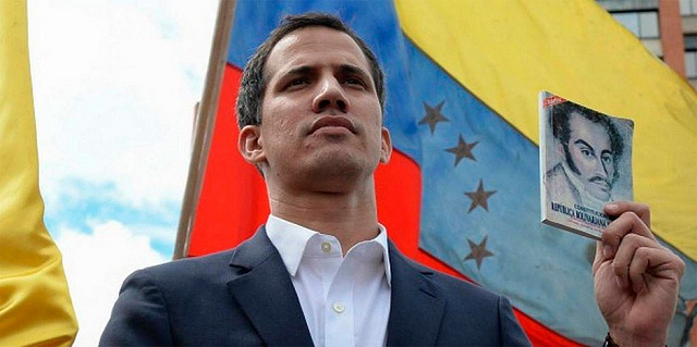 líder oposicionista Juan Guaidó, atualmente presidente da Assembleia Nacional, se declarou presidente interino da Venezuela nesta quarta-feira (Foto: Reprodução) líder oposicionista Juan Guaidó, atualmente presidente da Assembleia Nacional, se declarou presidente interino da Venezuela nesta quarta-feira (Foto: Reprodução)