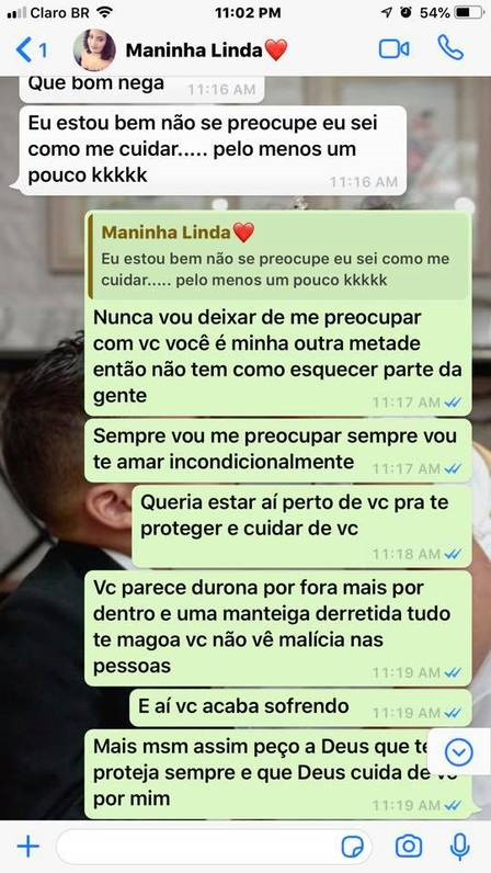Conversa de Criskeila Gomes, desaparecida na Austrália, com a irmã (Foto: Reprodução | Facebook) Conversa de Criskeila Gomes, desaparecida na Austrália, com a irmã (Foto: Reprodução | Facebook)