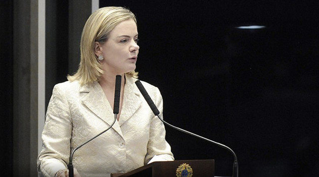 Senadora Gleisi Hoffmann (PT-PR) e presidenta nacional do PT (Foto: Alessandro Dantas)