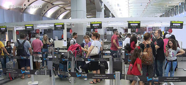 Queda de energia causa transtorno em aeroporto de Salvador (Foto: Reprodução)