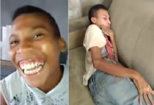 Florisvaldo Moreira, de 19 anos, está abandonado dentro de uma casa em Feira de Santana (Foto: Reprodução)