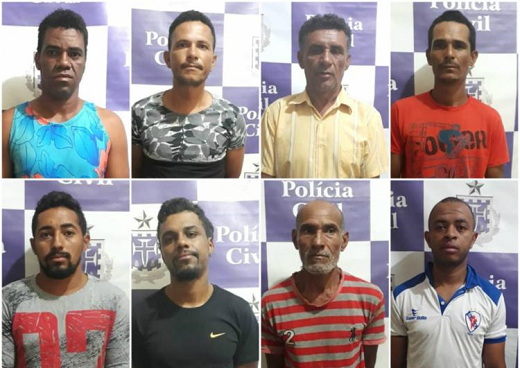 Homens foram presos durante a Operação Dandara, realizada em diversos locais de Juazeiro (Foto: Divulgação | SSP-BA)
