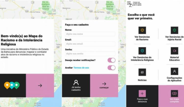 App contém informações que permitem que o usuário identifique casos de racismo e faça a denúncia (Foto: Reprodução) App contém informações que permitem que o usuário identifique casos de racismo e faça a denúncia (Foto: Reprodução)