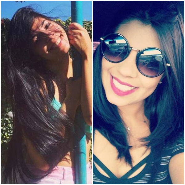 Antes e depois do corte de cabelo de Gabriella (Foto: Arquivo pessoal) Antes e depois do corte de cabelo de Gabriella (Foto: Arquivo pessoal)
