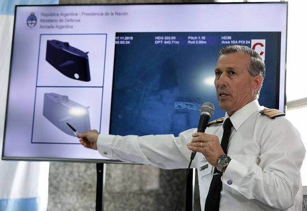 O ARA San Juan, com 44 a bordo, foi localizado a 800m de profundidade (Foto: Reprodução) O ARA San Juan, com 44 a bordo, foi localizado a 800m de profundidade (Foto: Reprodução)