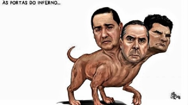 'Quem não tem cérebro, caça com Cérbero!' (Foto: Ilustração | Renato Aroeira) 'Quem não tem cérebro, caça com Cérbero!' (Foto: Ilustração | Renato Aroeira)