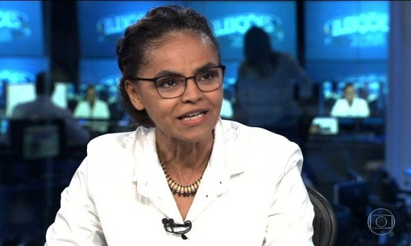 Marina Silva (Rede), candidata da Rede à Presidência foi entrevistada, ao vivo, na bancada do JN, por William Bonner e Renata Vasconcellos (Foto: Reprodução) Marina Silva (Rede), candidata da Rede à Presidência foi entrevistada, ao vivo, na bancada do JN, por William Bonner e Renata Vasconcellos (Foto: Reprodução)