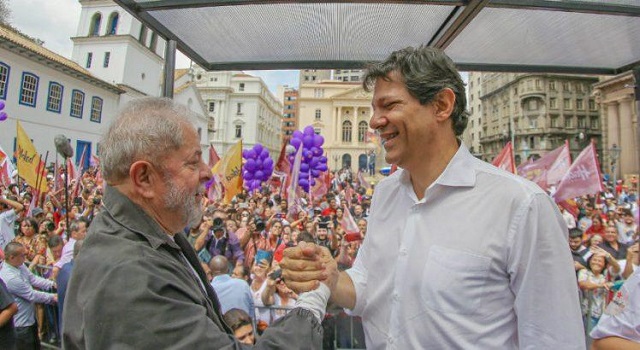 Ex-presidente Luiz Inácio Lula da Silva (PT) e Fernando Haddad como vice à Presidência da República (Foto: Ricardo Stuckert | Instituto Lula) Ex-presidente Luiz Inácio Lula da Silva (PT) e Fernando Haddad como vice à Presidência da República (Foto: Ricardo Stuckert | Instituto Lula)