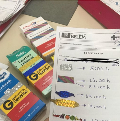 Por não saber ler a receita, paciente estava há anos sem controle do diabetes e da hipertensão (Foto: Reprodução) Por não saber ler a receita, paciente estava há anos sem controle do diabetes e da hipertensão (Foto: Reprodução)