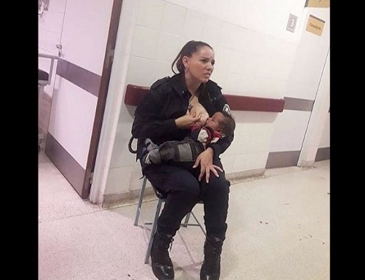 Celeste disse que ao ver o bebê chorando, o ato de amamentá-lo foi 'totalmente' e não esperava tamanha repercussão (Foto: Reprodução) Celeste disse que ao ver o bebê chorando, o ato de amamentá-lo foi 'totalmente' e não esperava tamanha repercussão (Foto: Reprodução)