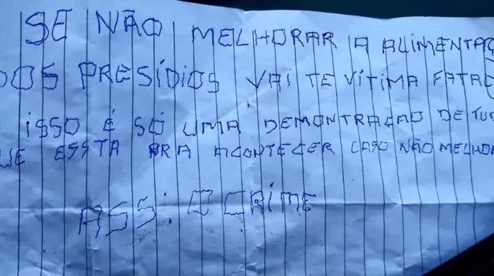 Criminosos ameaçam empresa de alimentação na Grande Vitória (Foto: Reprodução)