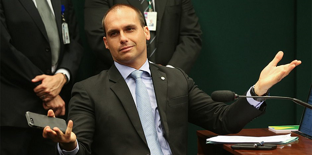 Deputado federal Eduardo Bolsonaro (PSL-SP), filho de Jair Bolsonaro (Foto: Reprodução) Deputado federal Eduardo Bolsonaro (PSL-SP), filho de Jair Bolsonaro (Foto: Reprodução)