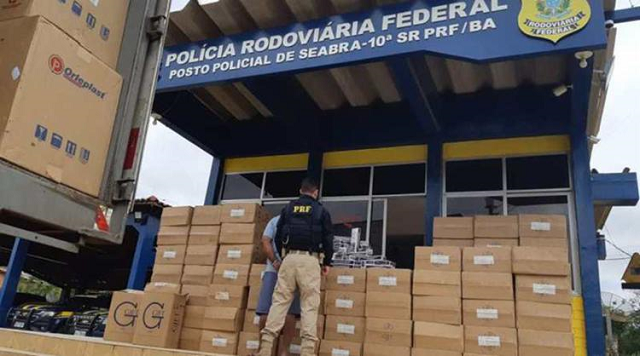 Avaliada em aproximadamente R$ 800 mil, mercadoria saiu de Curitiba com destino a Fortaleza (Foto: Reprodução)