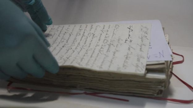 Esta correspondência descreve a situação em que os escravos se encontravam (Foto: Reprodução | BBC) Esta correspondência descreve a situação em que os escravos se encontravam (Foto: Reprodução | BBC)