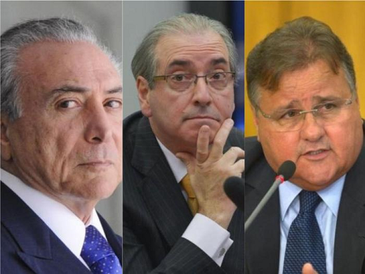 Michel Temer, Eduardo Cunha e Geddel Vieira Lima foram delatados por Henrique Constantino (Foto: Agência Brasil)
