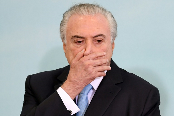 O ex-presidente brasileiro Michel Temer, em junho de 2017 (Foto: Reprodução)