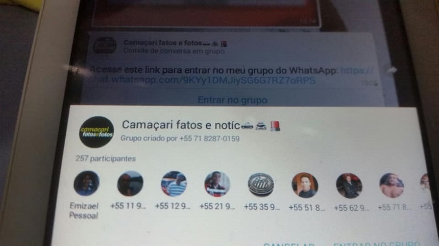 No link via-se não somente o nome 'Camaçari Fatos e Fotos' como também nossa logomarca exposta como se o CFF de fato fosse o dono da iniciativa