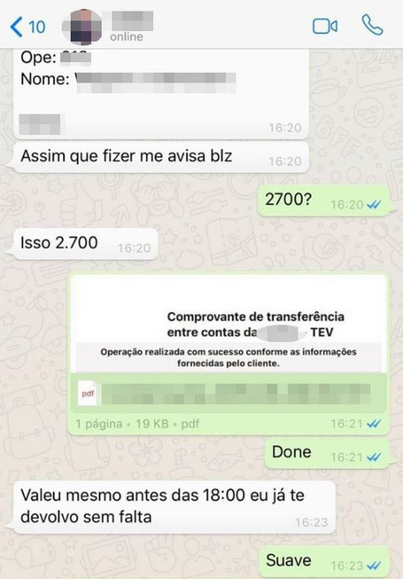Irmão fez transferência ao golpista acreditando ser Clodoaldo (Foto: Arquivo pessoal) Irmão fez transferência ao golpista acreditando ser Clodoaldo (Foto: Arquivo pessoal)