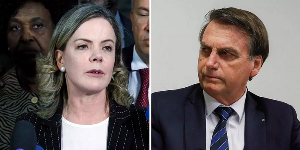 Presidenta nacional do PT, deputada federal Gleisi Hoffman (PT-PR), criticou a declaração do presidente Jair Bolsonaro sobre o Bolsa Familia (Foto: Reprodução) Presidenta nacional do PT, deputada federal Gleisi Hoffman (PT-PR), criticou a declaração do presidente Jair Bolsonaro sobre o Bolsa Familia (Foto: Reprodução)