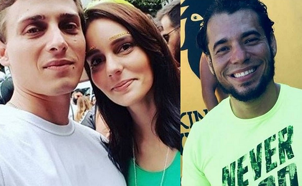 João Napoli e Caroline Martinho, casal atacado, e Marcelo Henrique Reis, personal também morto no ataque (Fotos: Acervo Pessoal)