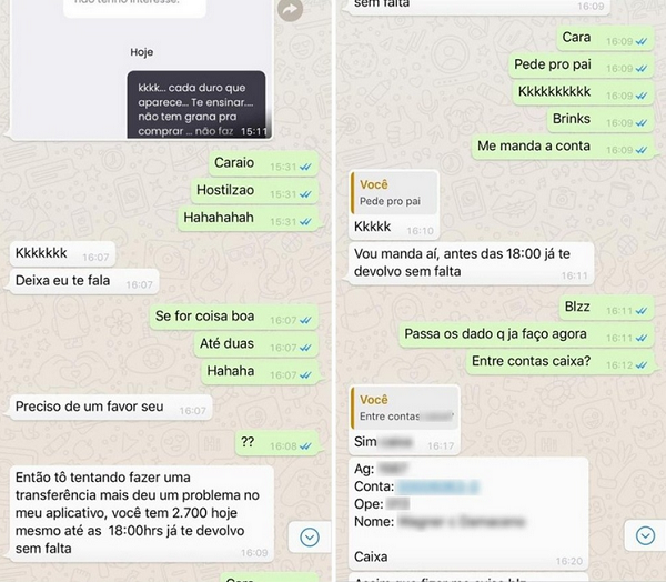 Homem teve celular clonado em Santos, SP, e irmão caiu em golpe no WhatsApp (Foto: Arquivo pessoal) Homem teve celular clonado em Santos, SP, e irmão caiu em golpe no WhatsApp (Foto: Arquivo pessoal)