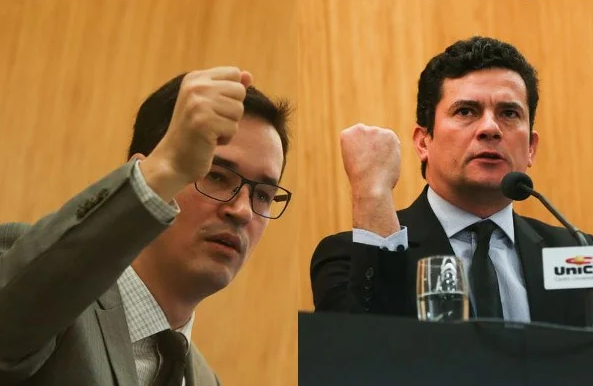 Procurador da República Deltan Dallagnol e o ex-juiz e atual ministro da Justiça e Segurança Pública, Sergio Moro (Foto: Reprodução)